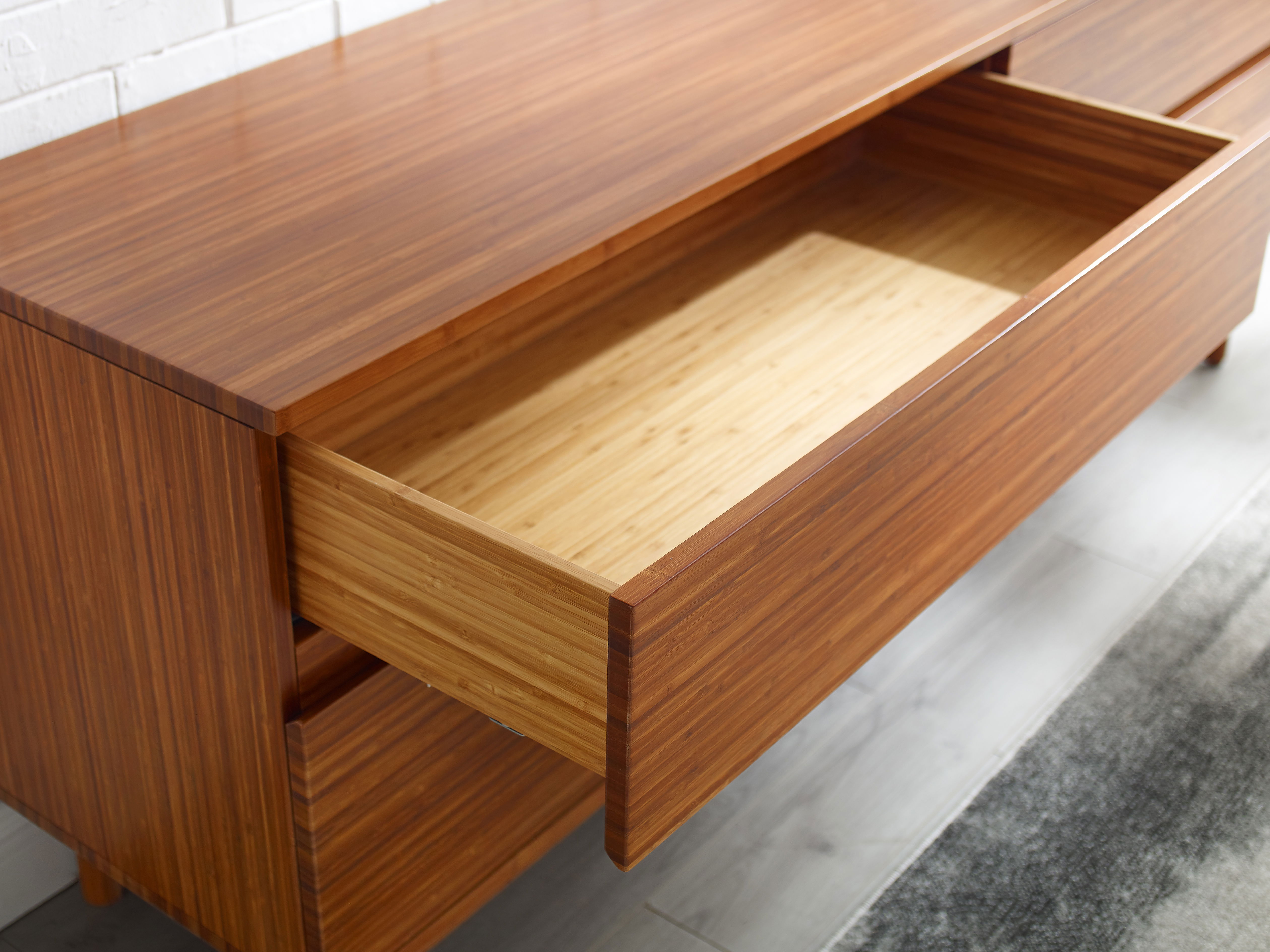 Ventura 4 Drawer Double Dresser, by Greenington, 18" length x 73.5" width x 28" height View 7