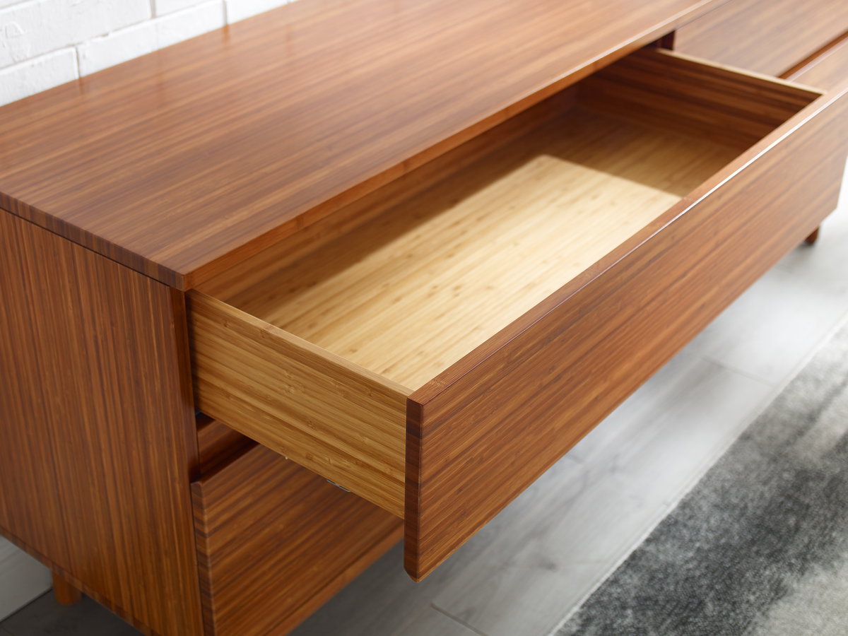 Ventura 4 Drawer Double Dresser, by Greenington, 18" length x 73.5" width x 28" height View 7