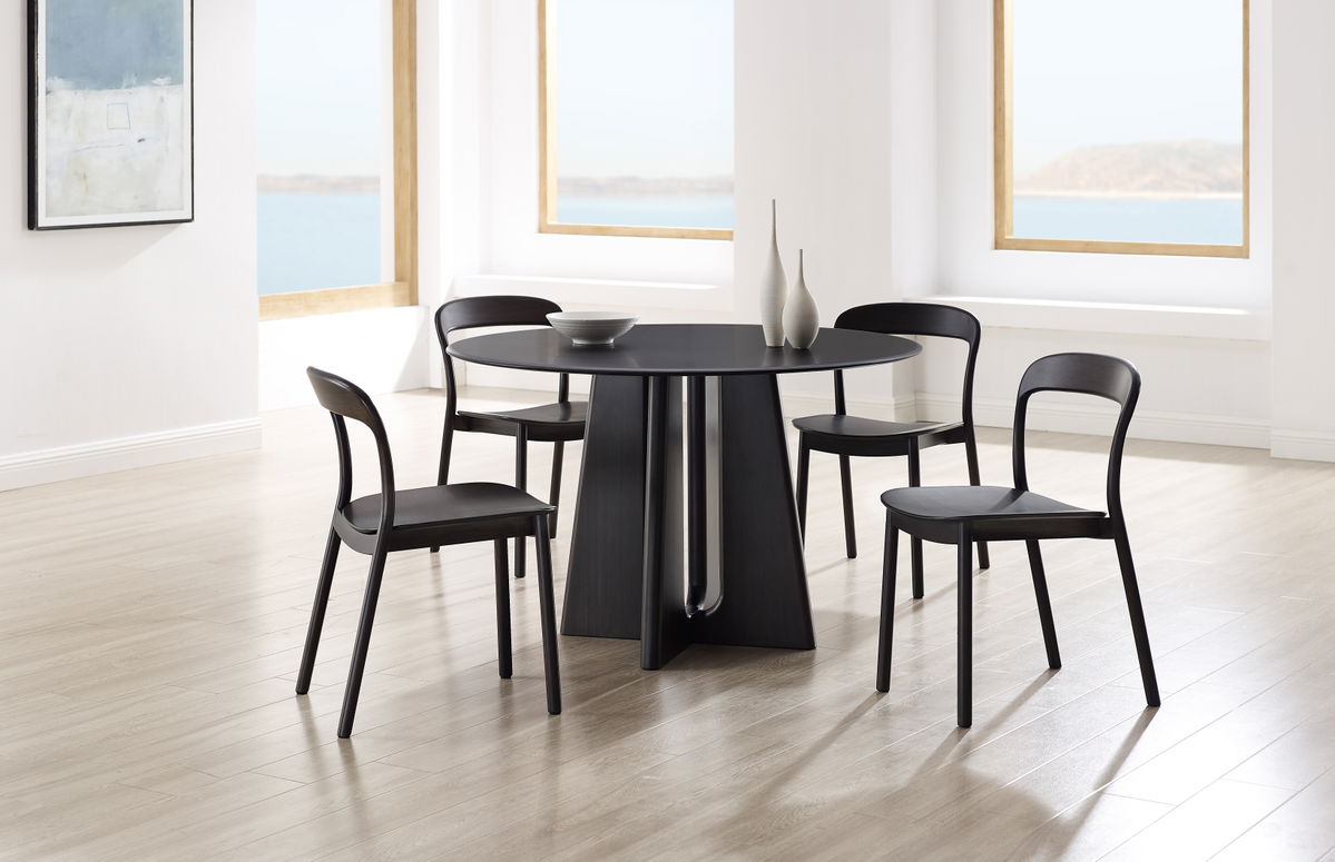 Luna 48â€ Round Table, Caviar, Dining Table by Greenington, 48" length x 48" width x 29.92" height View 8