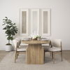 Cline Cream Fabric Upholstered and Light Brown Wood Dining Chair thumbnail 1