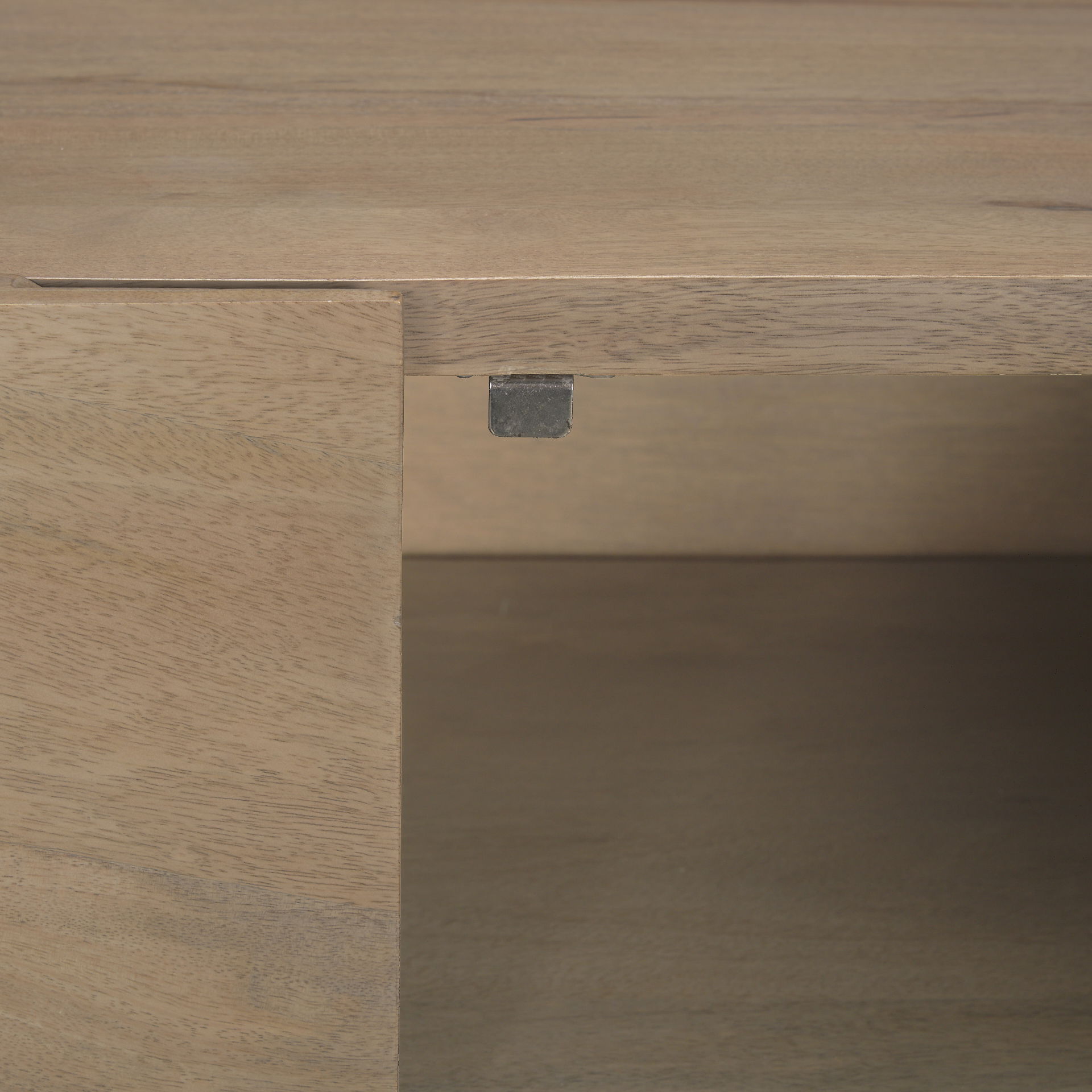 Darwin Light Brown Wooden 4 Door with 2 Shelves Sideboard, Sideboards & Buffet by Mercana, 80" length x 17.5" width x 30" height View 10