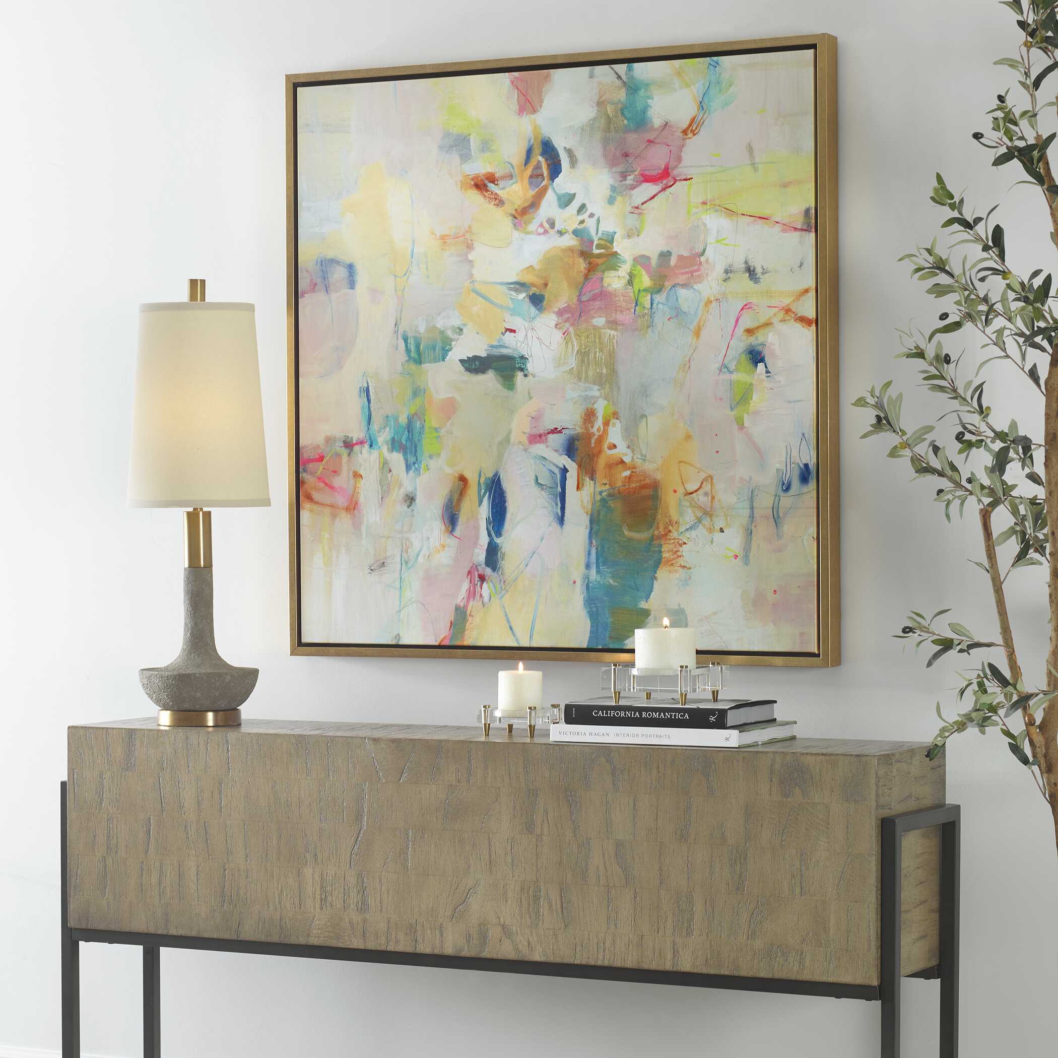 Party Time Framed Abstract Art, Painting by Uttermost, 41.75" width x 41.75" height x 2" depth View 4