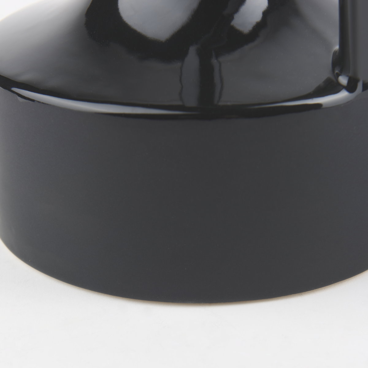 Burton 11.6H Medium Glossy and Matte Black Ceramic Jug Vase, by Mercana, 6.89" length x 6.89" width x 10.04" height View 11