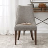 Daxton Earth Tone Armless Chair, Accent Chair by Uttermost, 22" width x 38" height x 27" depth thumbnail 2