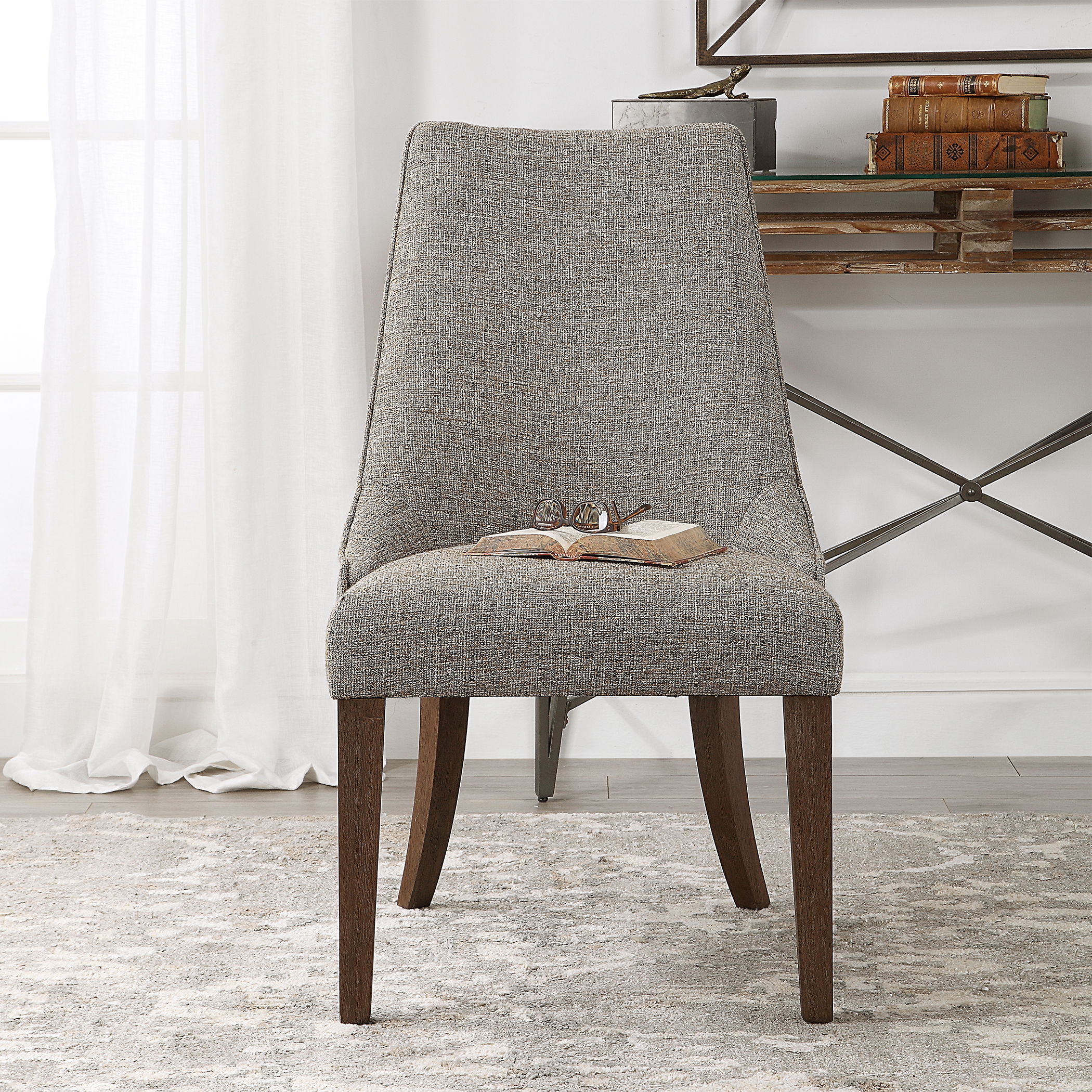 Daxton Earth Tone Armless Chair large image 