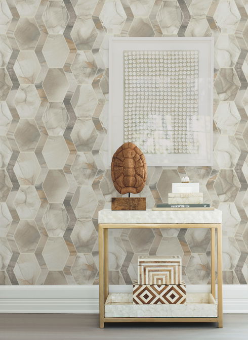 Earthbound Cream & Grey Wallpaper