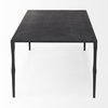 Timothy 42.0 X 22.0 X 15.5 Ebony Black Iron Coffee Table, by Mercana, 42" length x 22" width x 15.5" height thumbnail 6