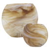 Fusion Swirled Caramel & Ivory Vases Set/2, Decorative by Uttermost, 9.75" width x 8.5" height x 4.25" depth thumbnail 4