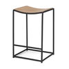 Taniel Light Brown Wood with Black Metal Counter Stool, Counter & Bar Stool by Mercana, 18" length x 16" width x 27.25" height thumbnail 1