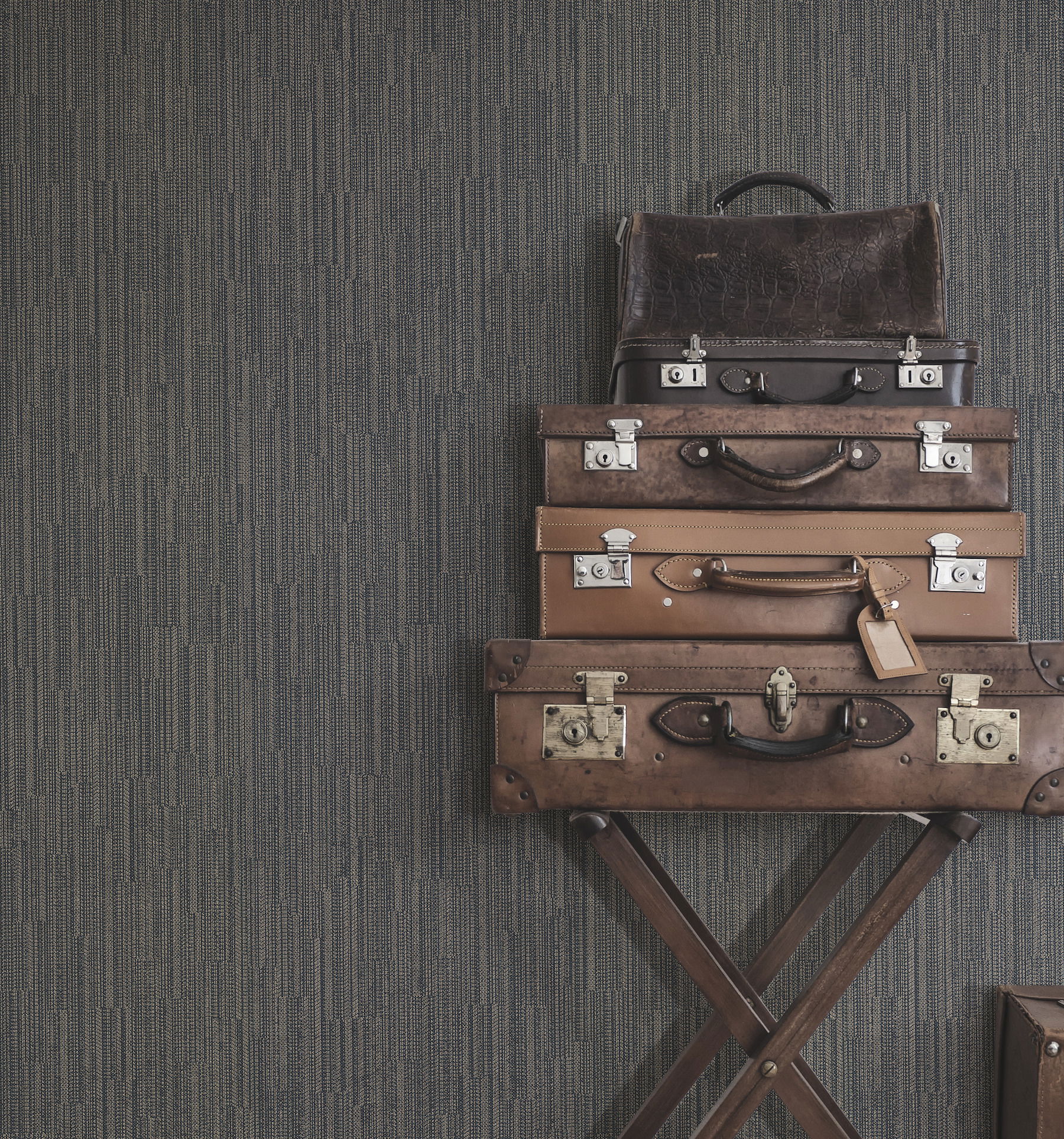 Weekender Weave Black Wallpaper, by York Wall, 33' length x 1'8.5" width x 0.02" depth View 3