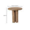 Treccia Side Table Oak, Side & End Table by Moe's Home, 22" width x 22" height x 22" depth thumbnail 9