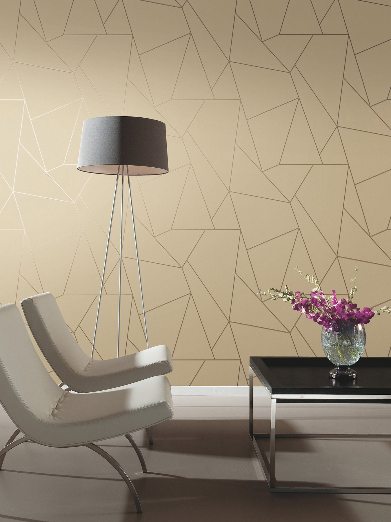 Nazca Almond & Gold Wallpaper, by York Wall, 32'9.6" length x 1'8.8" width x 0.02" depth View 3