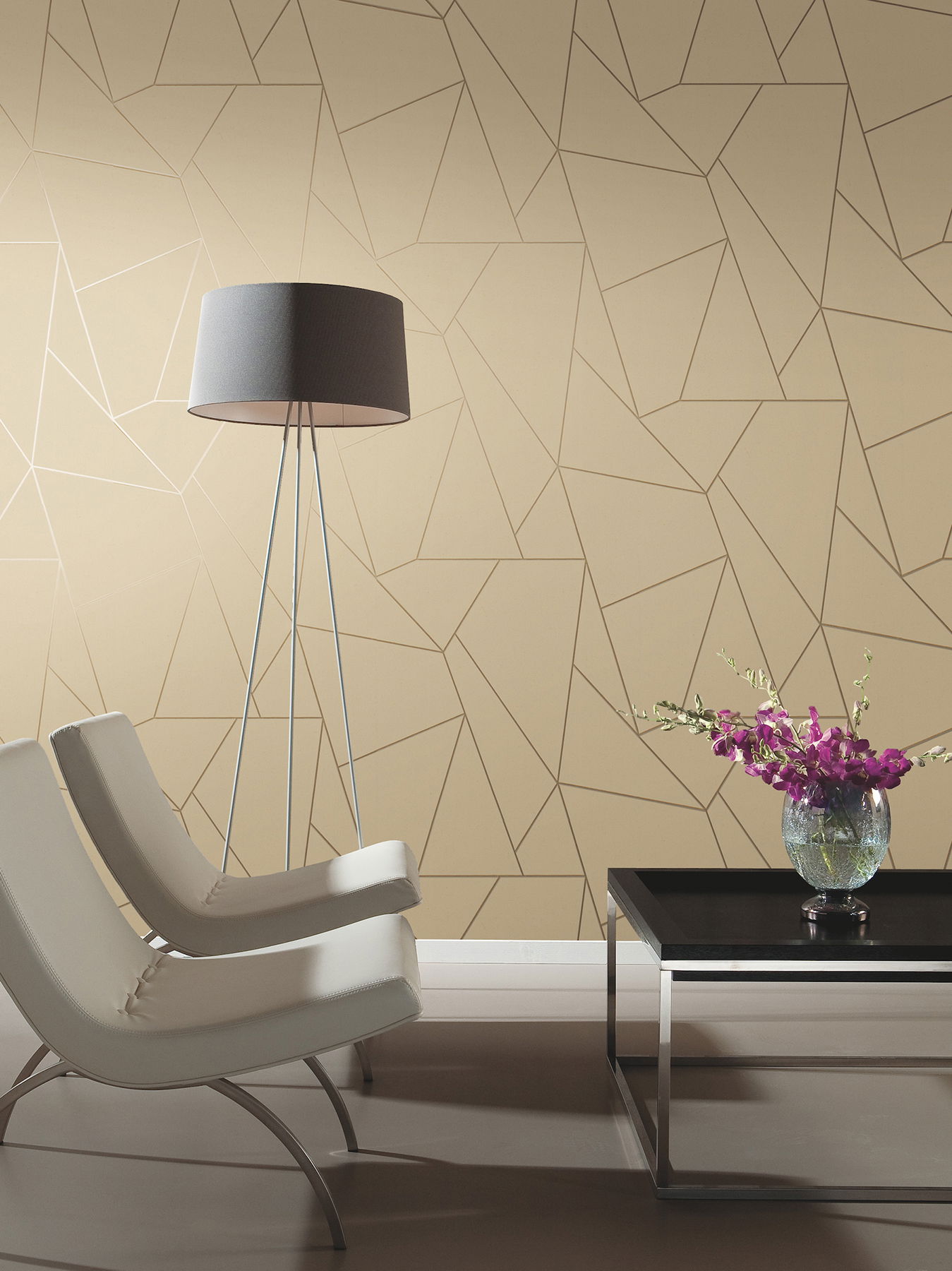 Nazca Almond & Gold Wallpaper large image 