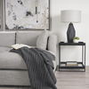 Trey Black Metal with Glass Accent Table thumbnail 2