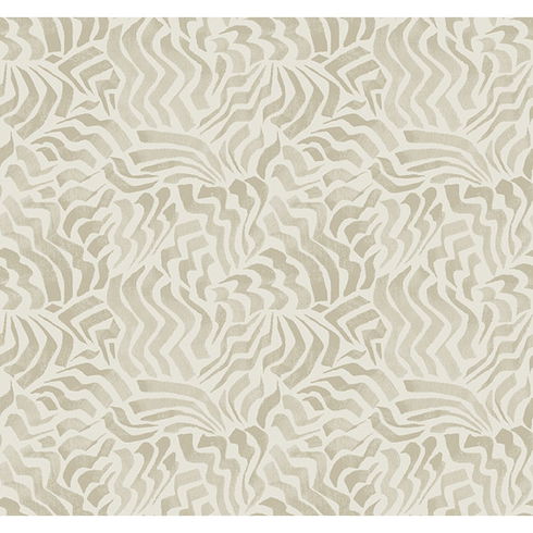 Zora Wave Taupe Wallpaper