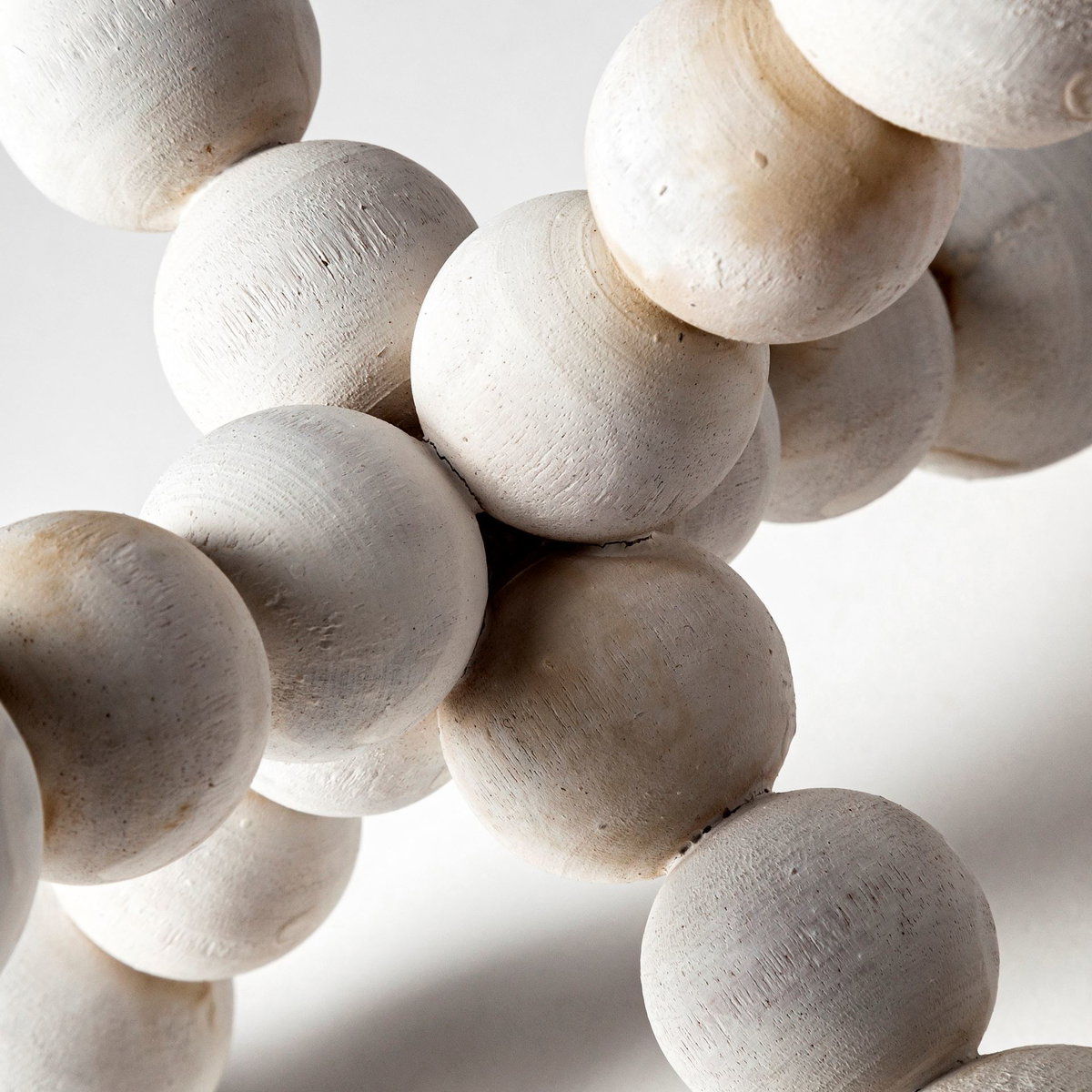 Carrollton I (Small) 7L x 7W Off-White Geometric Wood Ball Jack, Decorative Object by Mercana, 6.69" length x 6.69" width x 6.69" height View 7