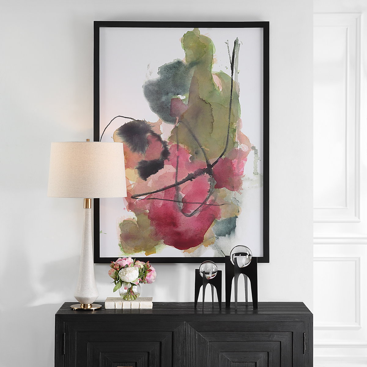 Euphoria Abstract Art Print, Painting by Uttermost, 38.25" width x 52.25" height x 2" depth View 2
