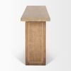 Grier 65' Light Brown Solid Wood with Cane Console Table, by Mercana, 65" length x 16" width x 29" height thumbnail 5