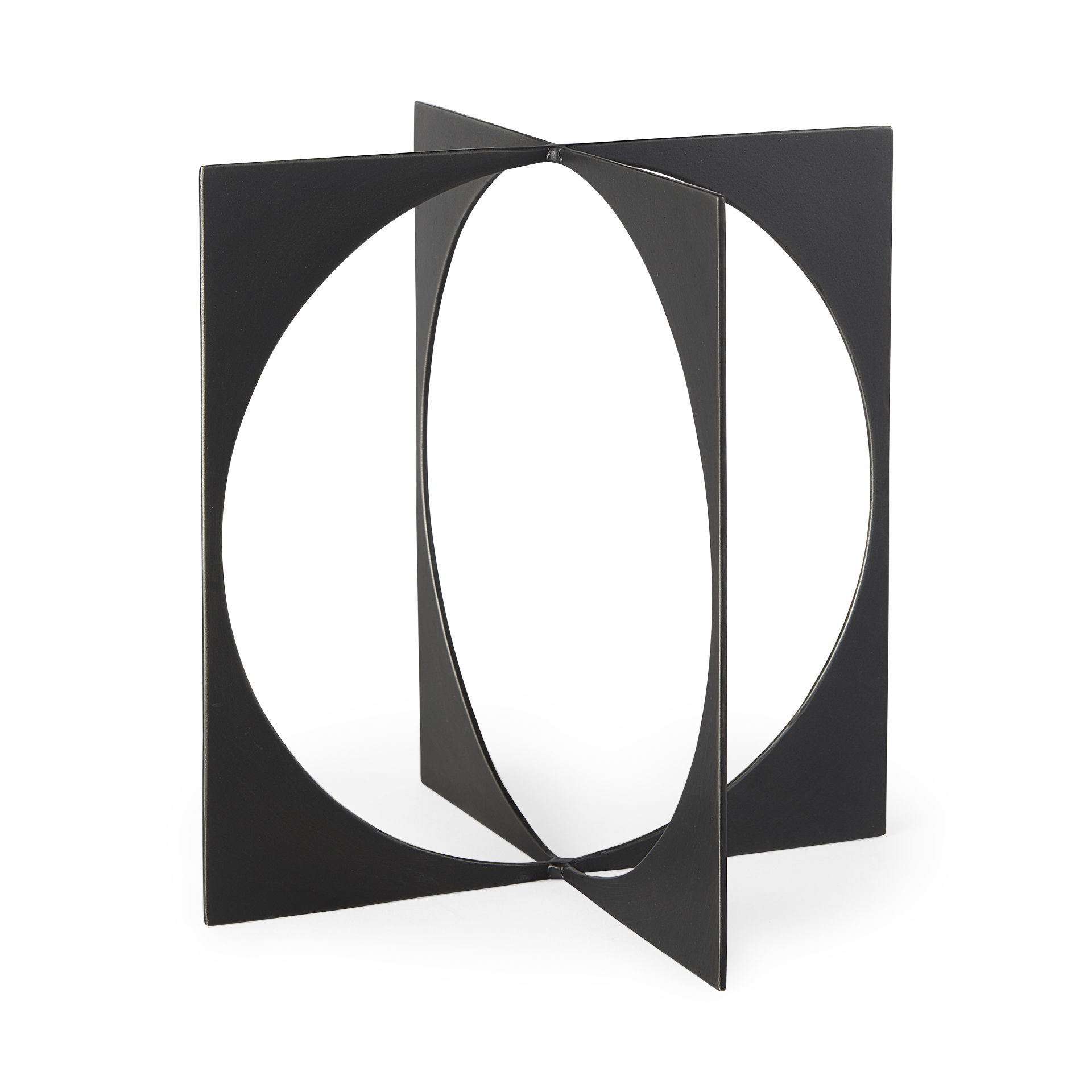 Lima Gunmetal Iron Large Decorative Object, by Mercana, 9.75" length x 9.75" width x 9.75" height View 1