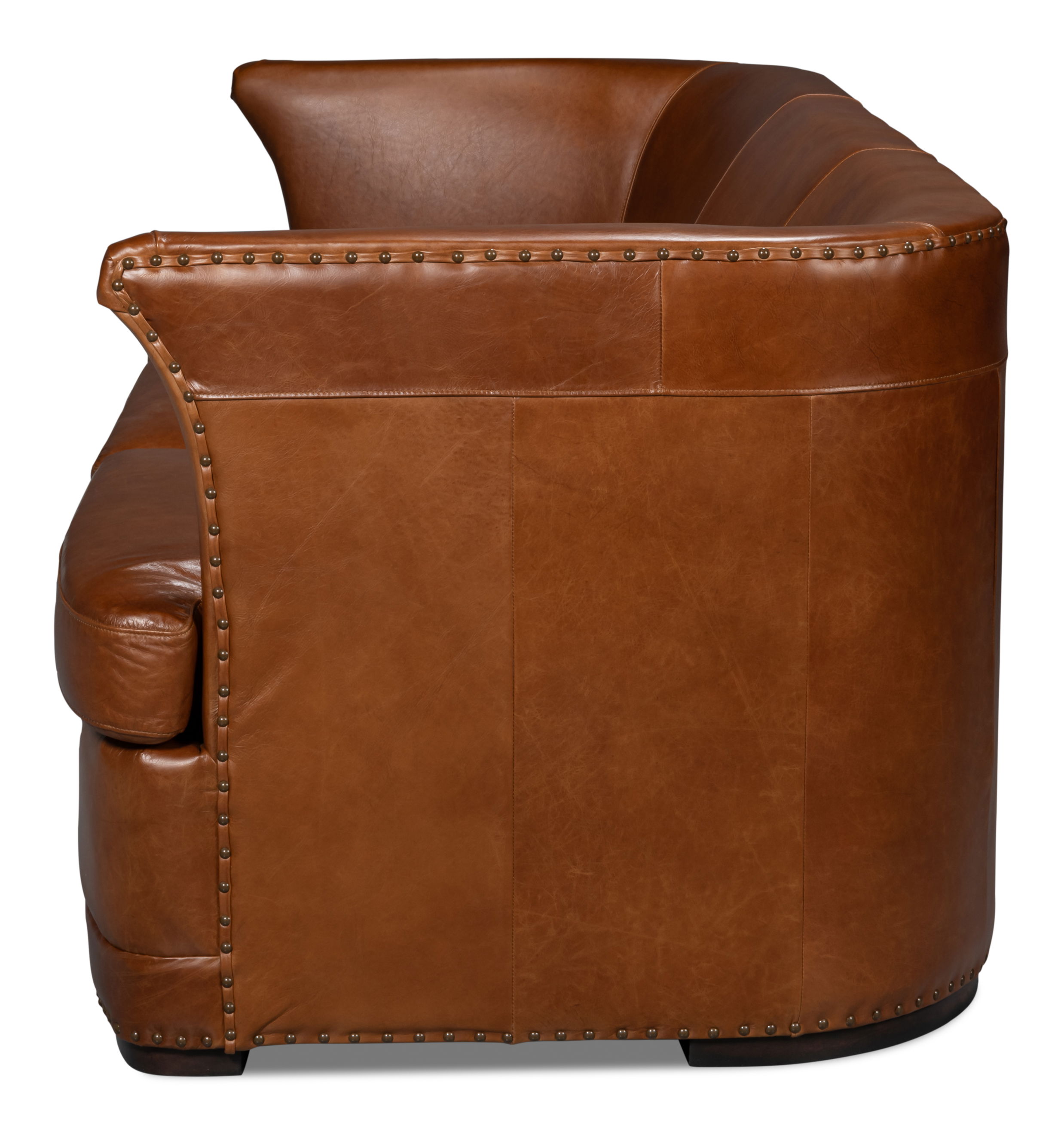 Mcmillan Distilled Leather Sofa Brown large image 