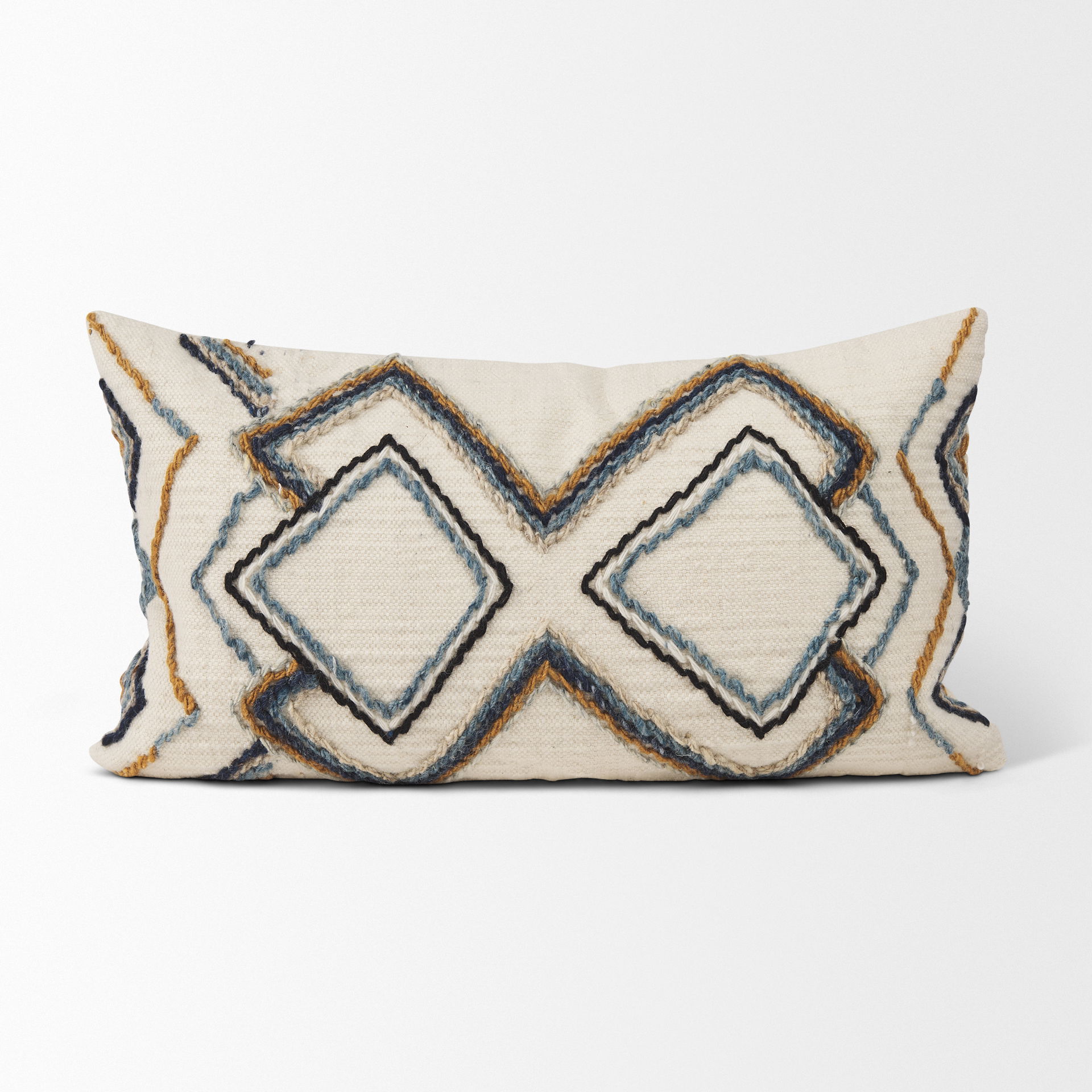Kitt Lumbar Pillow Cover, Decorative Pillow by Mercana, 14" length x 1" width x 26" height View 3
