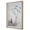 Blue Flowers In Vase Framed Print, Art by Uttermost, 28.75" width x 40.75" height x 3" depth thumbnail 5