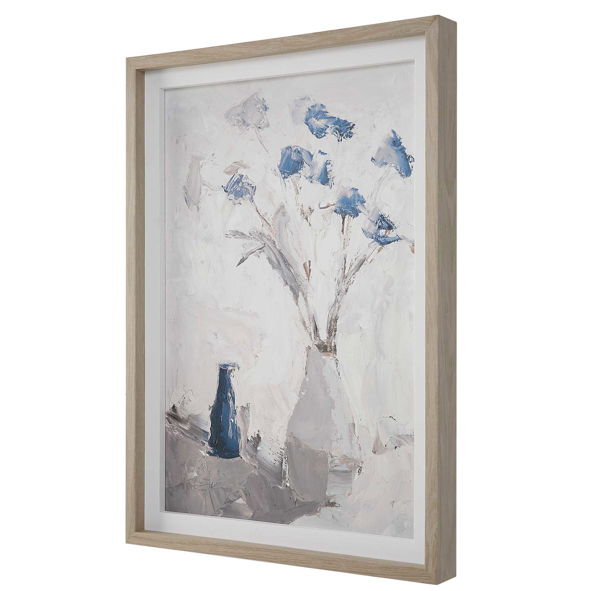Blue Flowers In Vase Framed Print, Painting by Uttermost, 28.75" width x 40.75" height x 3" depth View 5