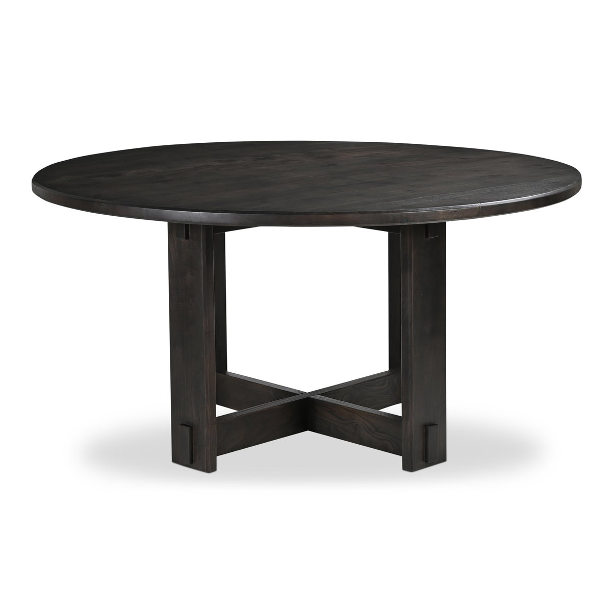 Glenn Round Dining Table Dark Brown, by Moe's Home, 60" width x 30" height x 60" depth View 1