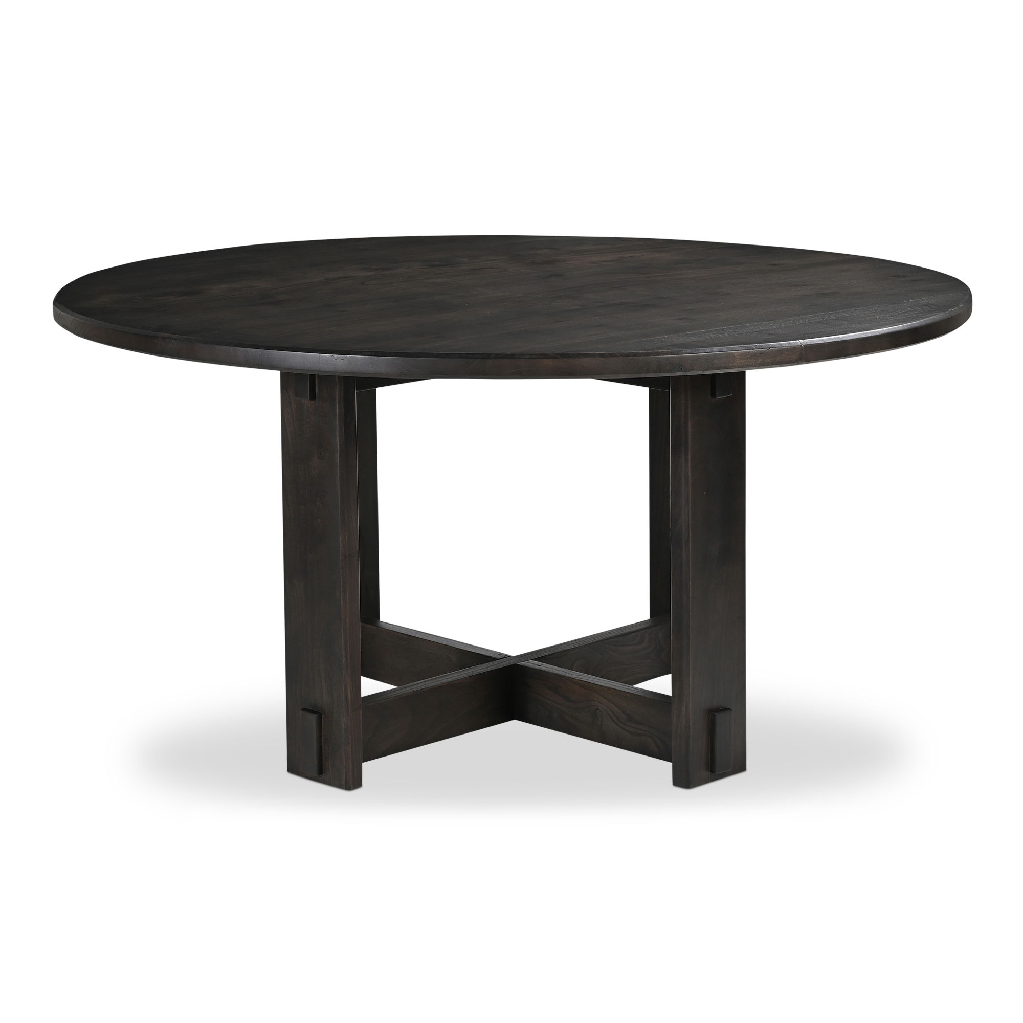Glenn Round Dining Table Dark Brown large image 