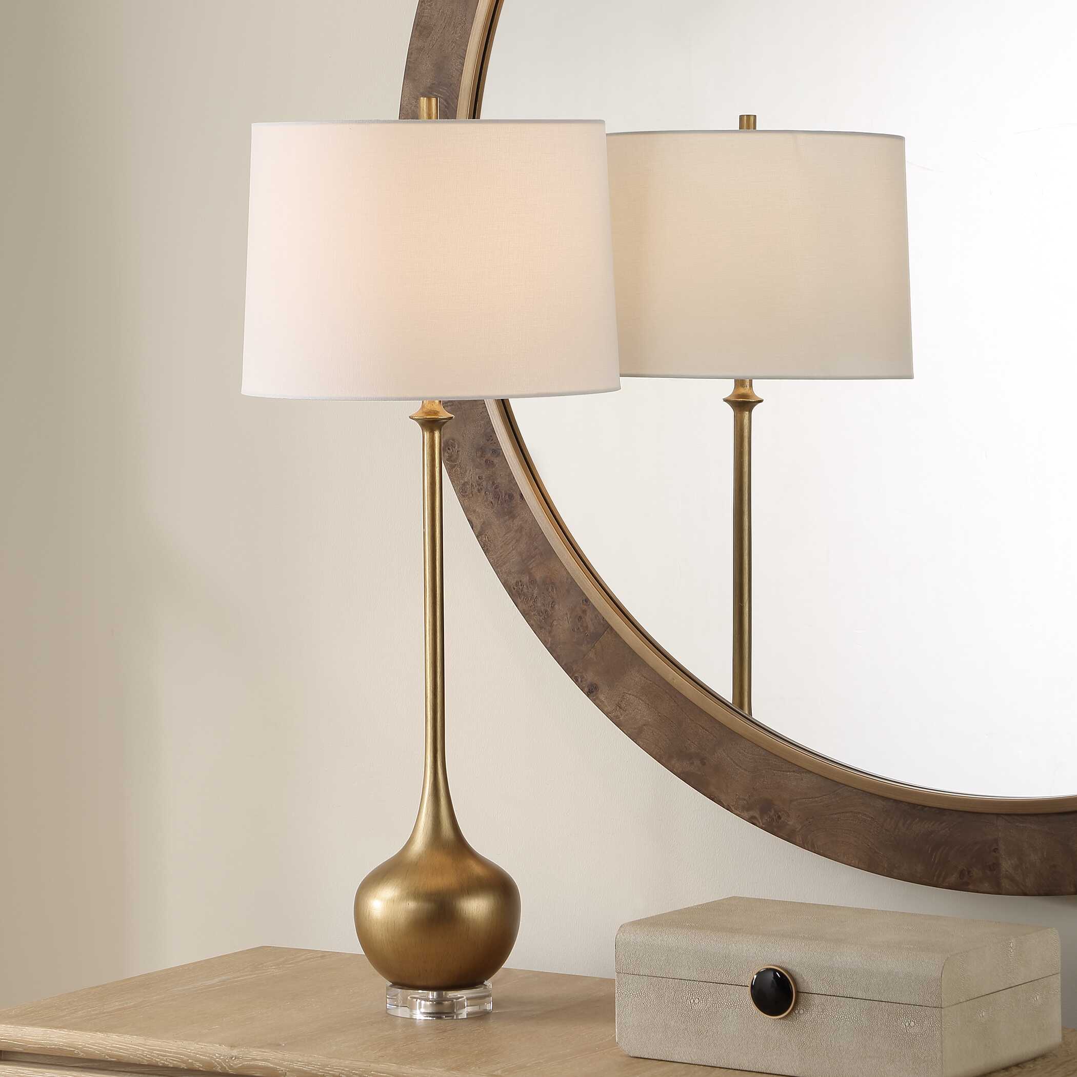 Good As Gold Buffet Lamp, by Uttermost, 14" width x 33.75" height x 14" depth View 2