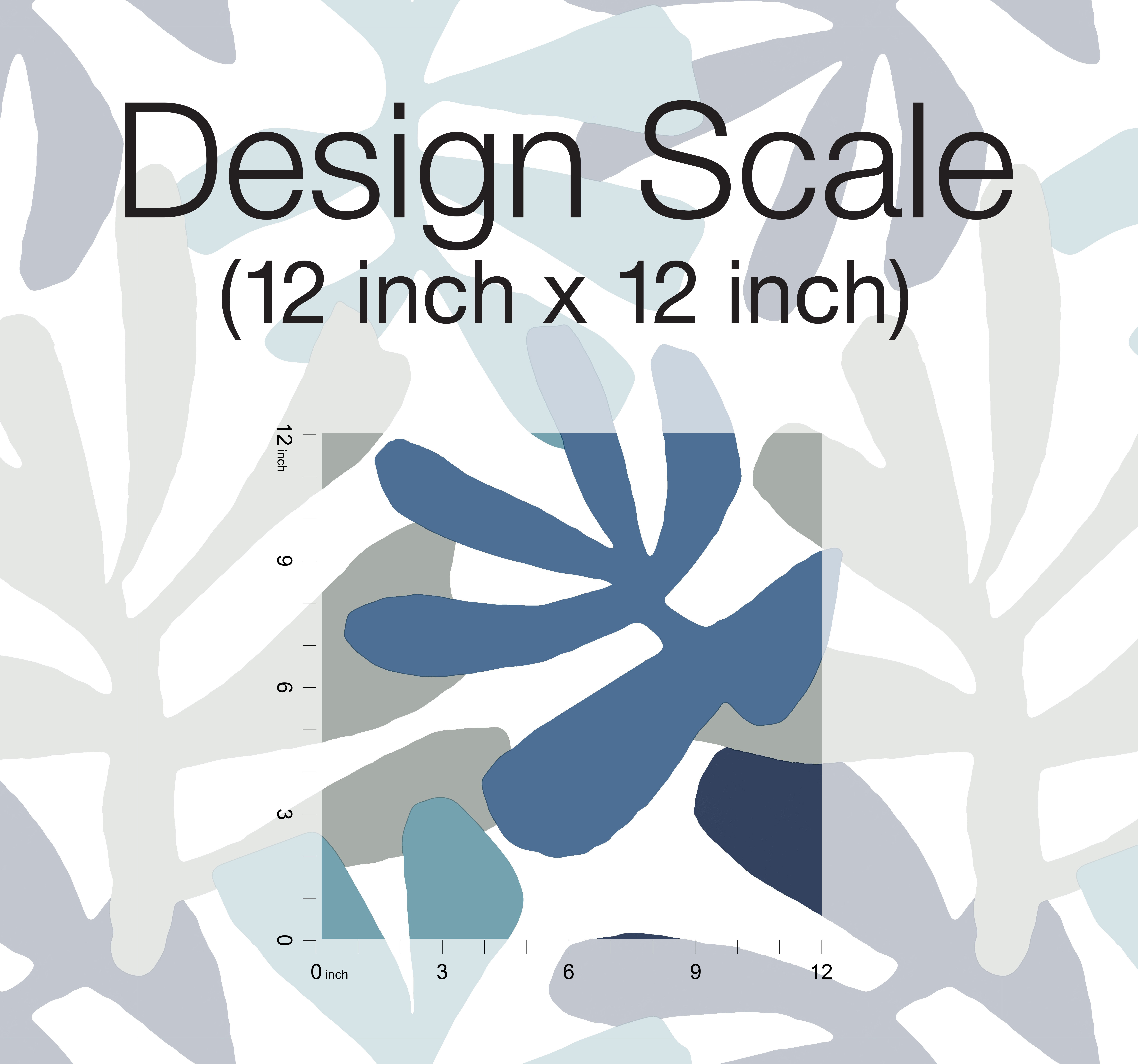 Kinetic Tropical Blue & Grey Peel & Stick Wallpaper large image 