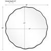 Aneta Black Round Mirror, by Uttermost, 42" width x 42" height x 0.5" depth thumbnail 3