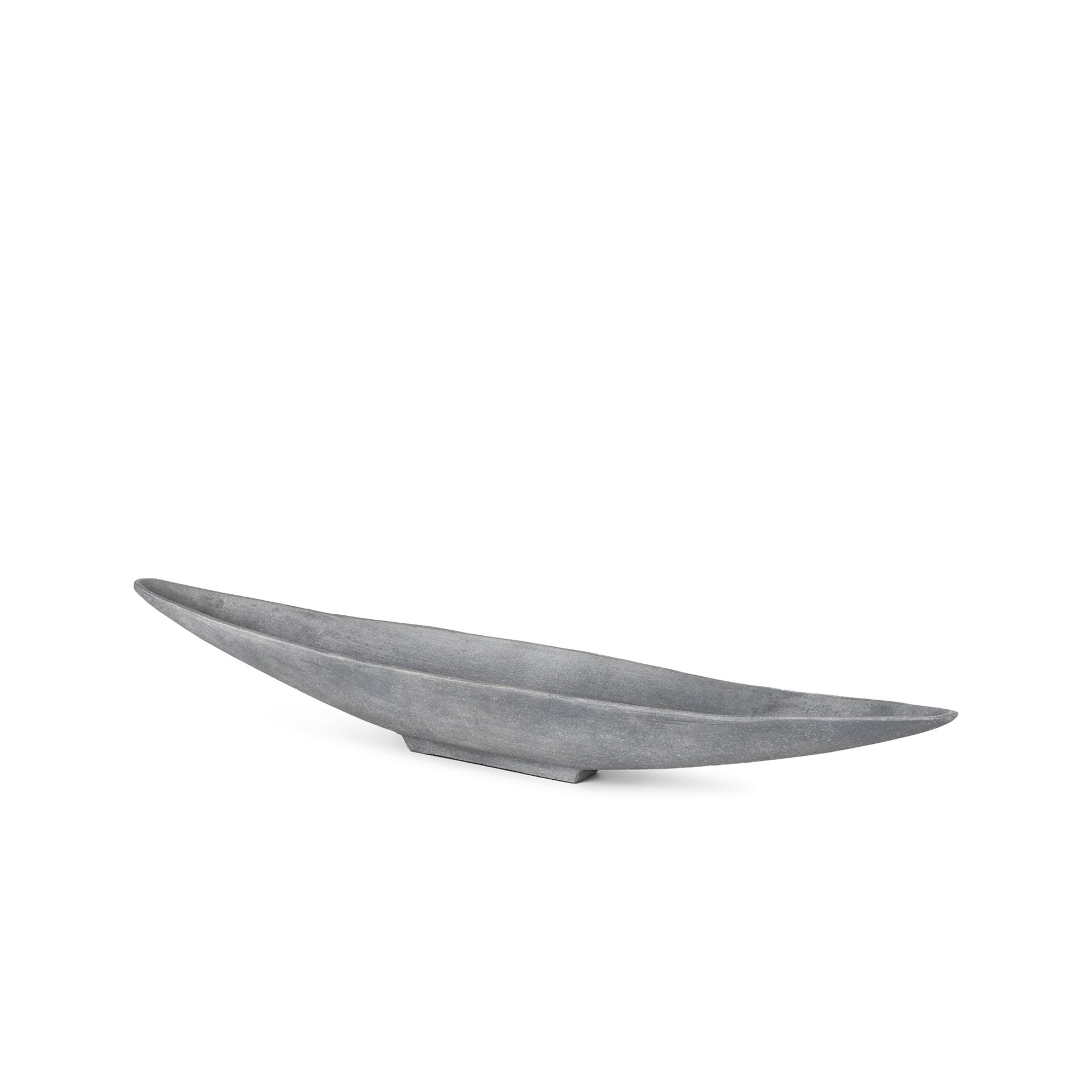 Piero Small Concrete Finished Metal Decorative Bowl, by Mercana, 31.5" length x 5" width x 4" height View 1