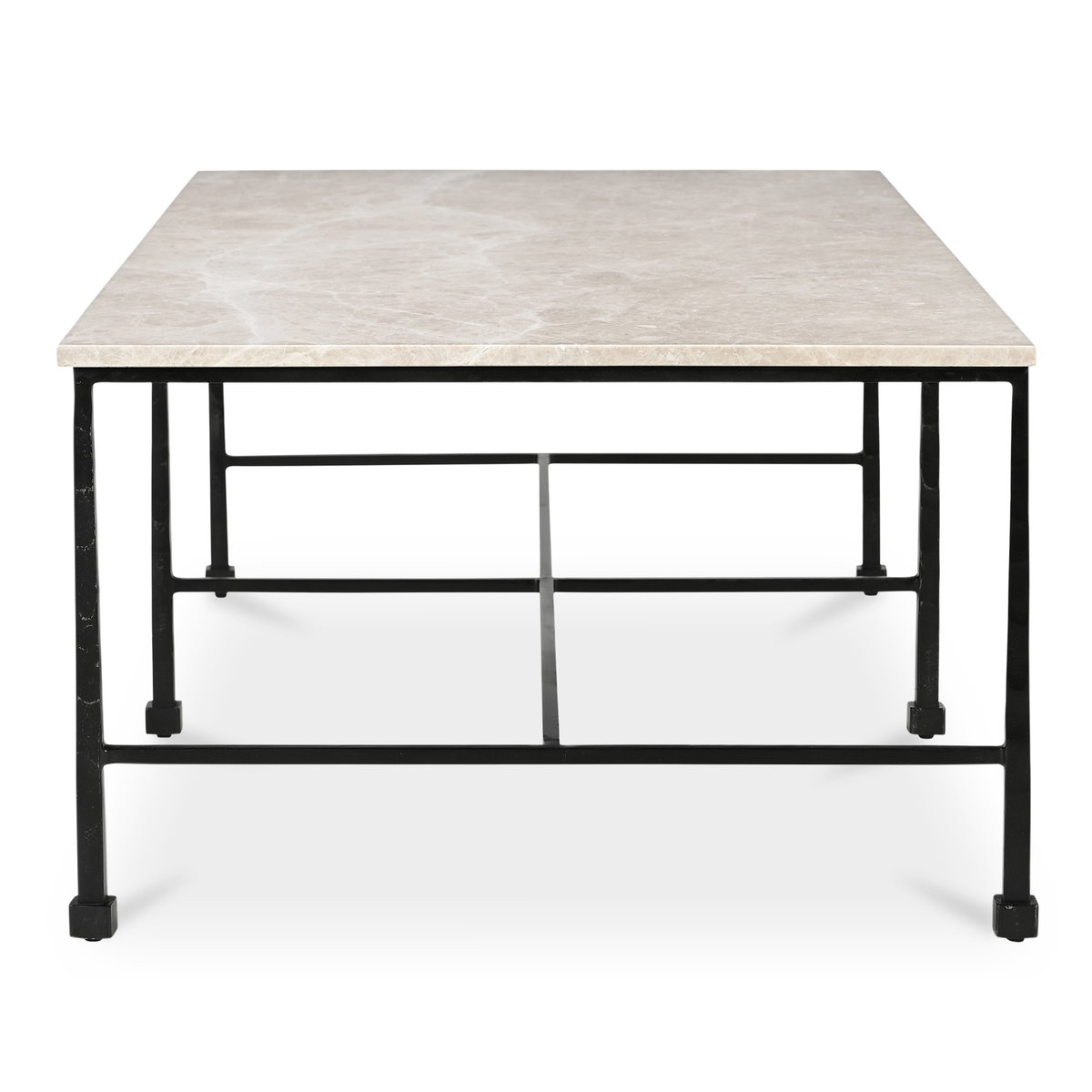 River Coffee Table Botticino Marble, by Moe's Home, 52.5" width x 17" height x 27.5" depth View 3