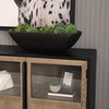 Athena Extra Large Oblong Black-Brown Reclaimed Wood Bowl, Decorative Bowl by Mercana, 26" length x 10" width x 7" height thumbnail 5