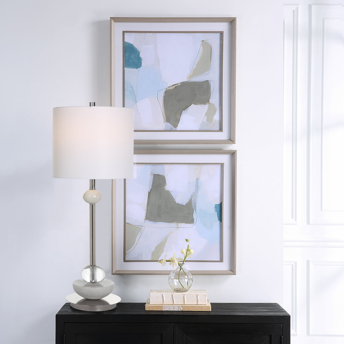 Mist Shapes Framed Prints Set/2, by Uttermost, 2'1.37" width x 2'1.37" height x 2" depth View 2
