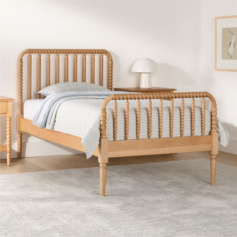 Online Designer Bedroom Jenny Lind Maple Wood Spindle Kids Twin Bed