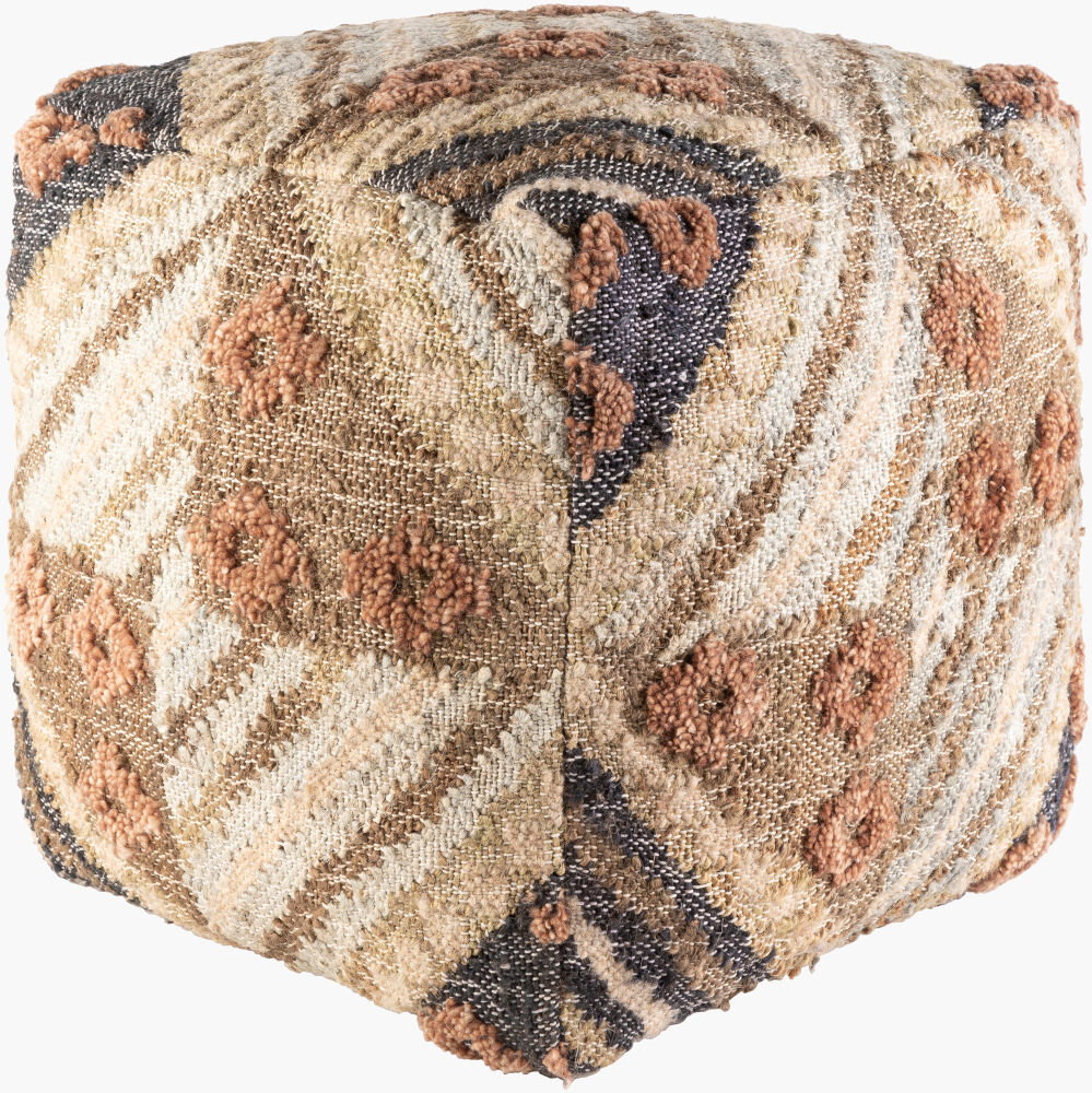 Luanda Pouf, Ottoman by Surya, 18" width x 18" height
