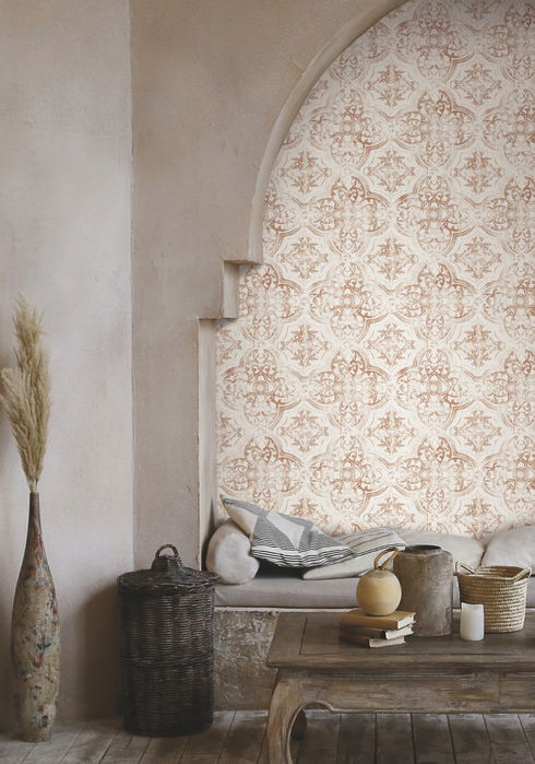 Quartet Off White & Tan Wallpaper