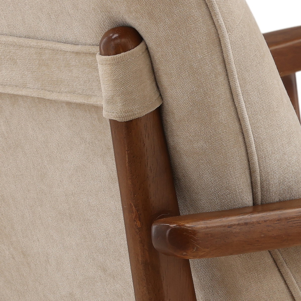 Talesa Dining Chair Sand, by Dovetail, 23.25" width x 35.5" height x 25.75" depth View 7