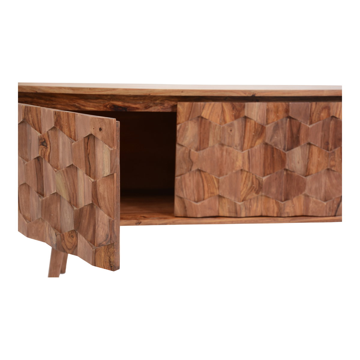 O2 Tv Cabinet Natural, Media Console by Moe's Home, 57" width x 24" height x 14" depth View 6