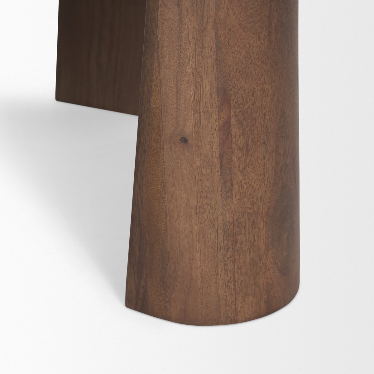 Tammar Round Wood with Tapered Legs Coffee Table, by Mercana, 39.5" length x 39.5" width x 15" height View 9