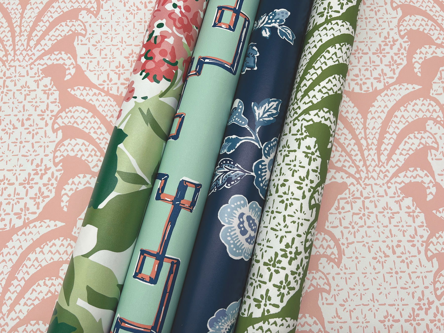 Colony Club Palm Green Peel & Stick Wallpaper large image 