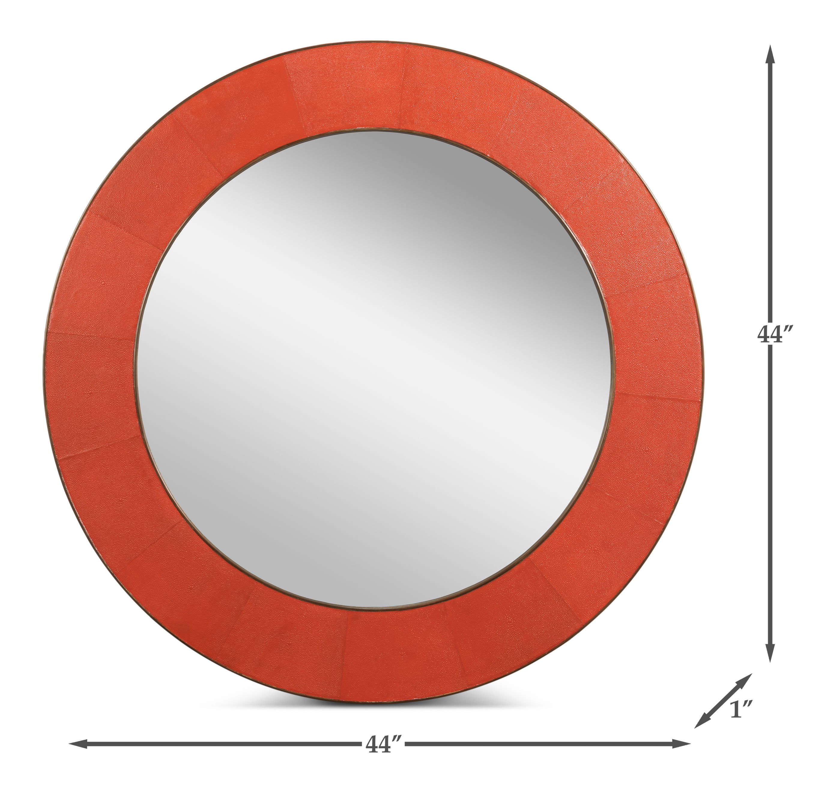 Judith Mirror,Shagreen,Orangeade, by Sarreid, 44" length x 1" width x 44" height View 7