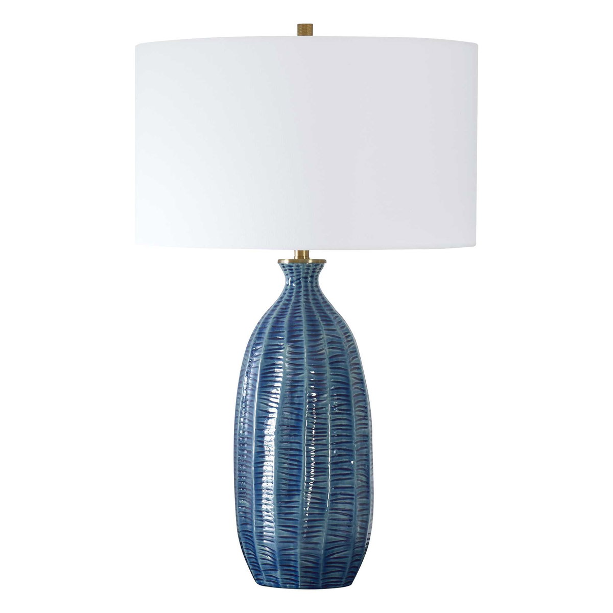 Bixby Blue Table Lamp, by Uttermost, 17" width x 28.5" height x 17" depth View 5