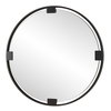 Cornelia Black Round Mirror, by Uttermost, 3'6.5" width x 3'6.5" height x 1.25" depth thumbnail 5