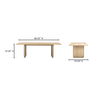 Round Off Small Dining Table Nastural Oak, by Moe's Home, 88" width x 29" height x 39" depth thumbnail 8