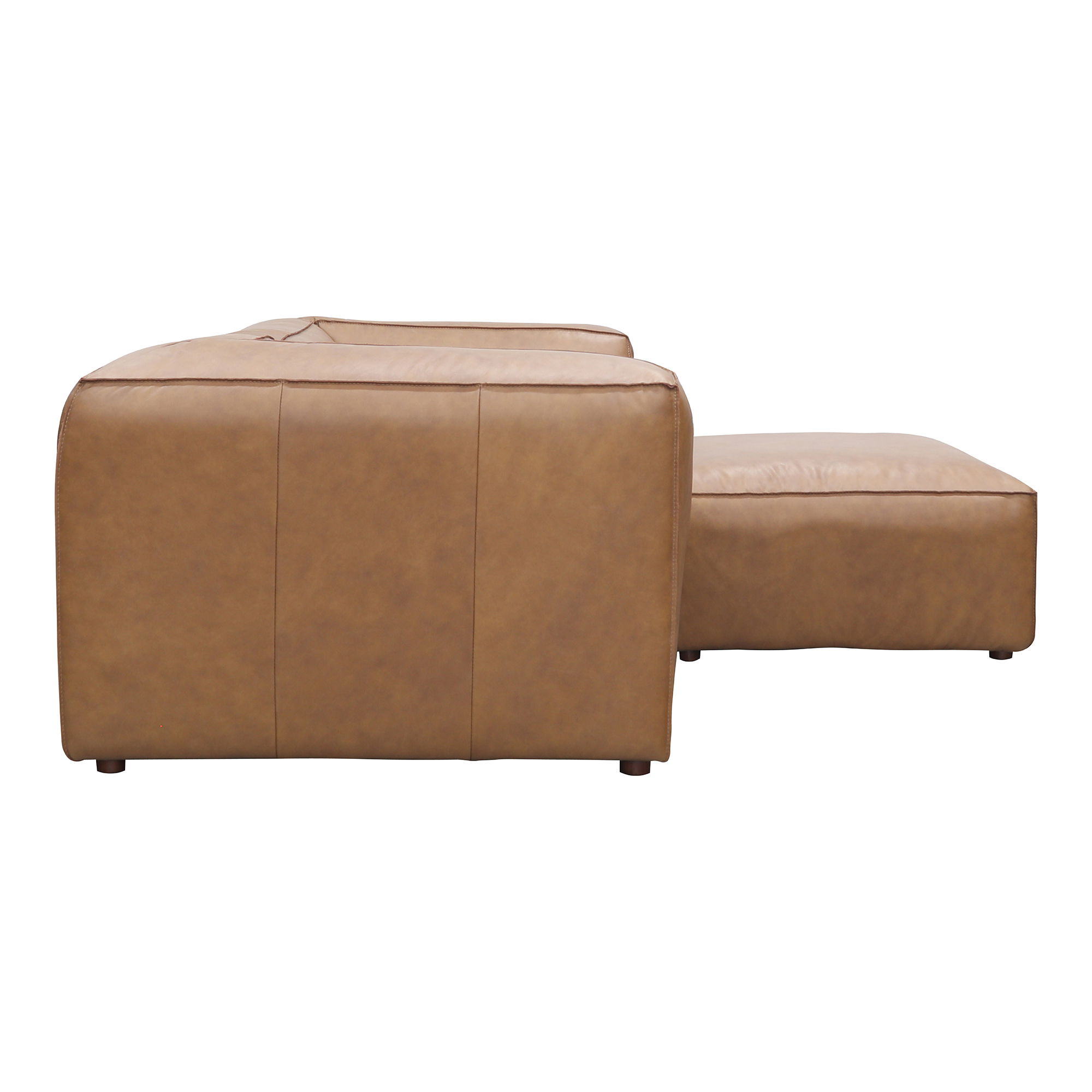Form Nook Modular Sectional Sonoran Tan Leather, Sectional Sofa by Moe's Home, 81" width x 26" height x 71.5" depth View 4