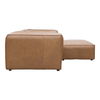 Form Nook Modular Sectional Sonoran Tan Leather, Sectional Sofa by Moe's Home, 81" width x 26" height x 71.5" depth thumbnail 4