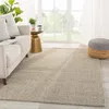 Chael Natural Solid Gray/ Beige Area Rug thumbnail 1